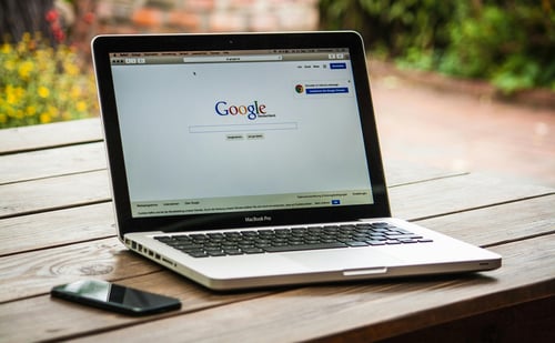 Navegador Google en portatil